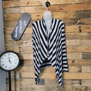 SALE-Trinity women's causal blue and gray waterfall cover size Small